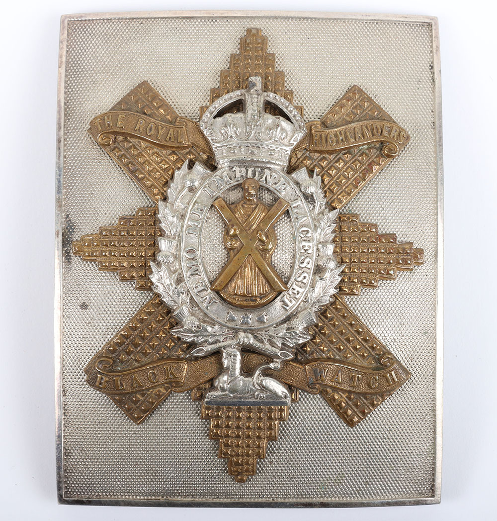 #62 – Post 1902 The Royal Highlanders The Black Watch Volunteer Officers Shoulder Belt Plate