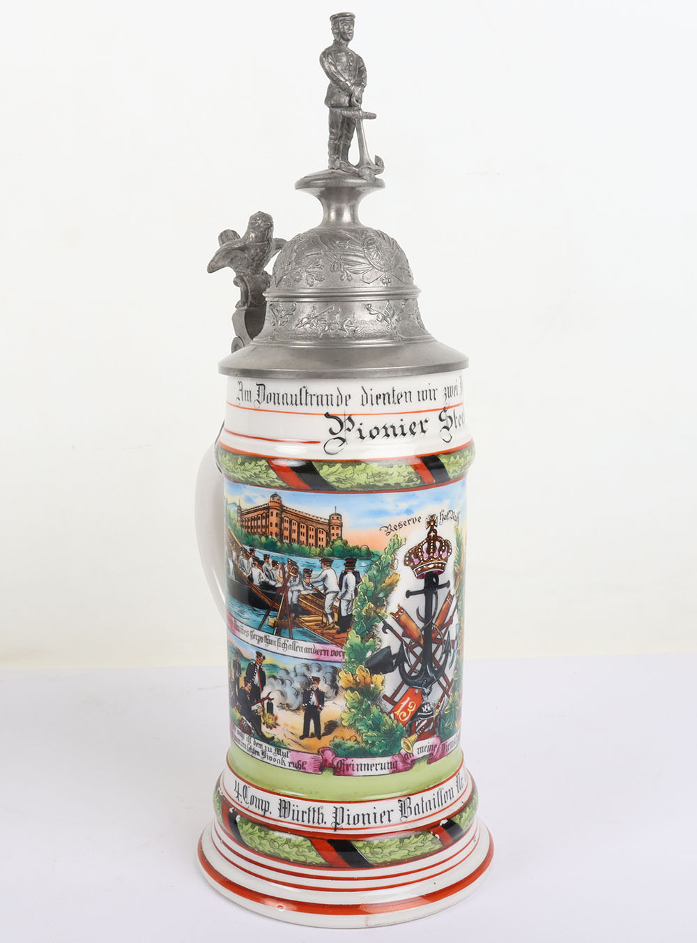 #663 – Imperial German Regimental Stein of Wurttemberg Pioneer Battalion Nr13