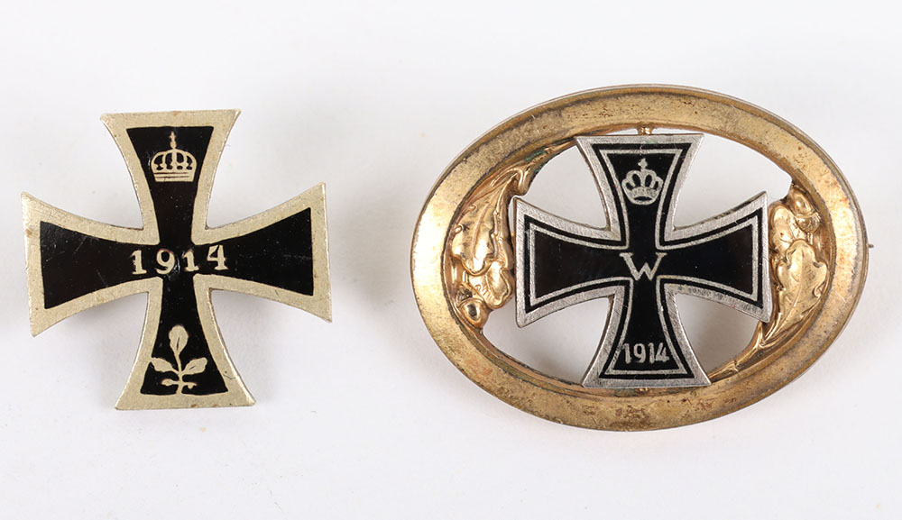 #677 – 2x 1914 Iron Cross Brooch Pins