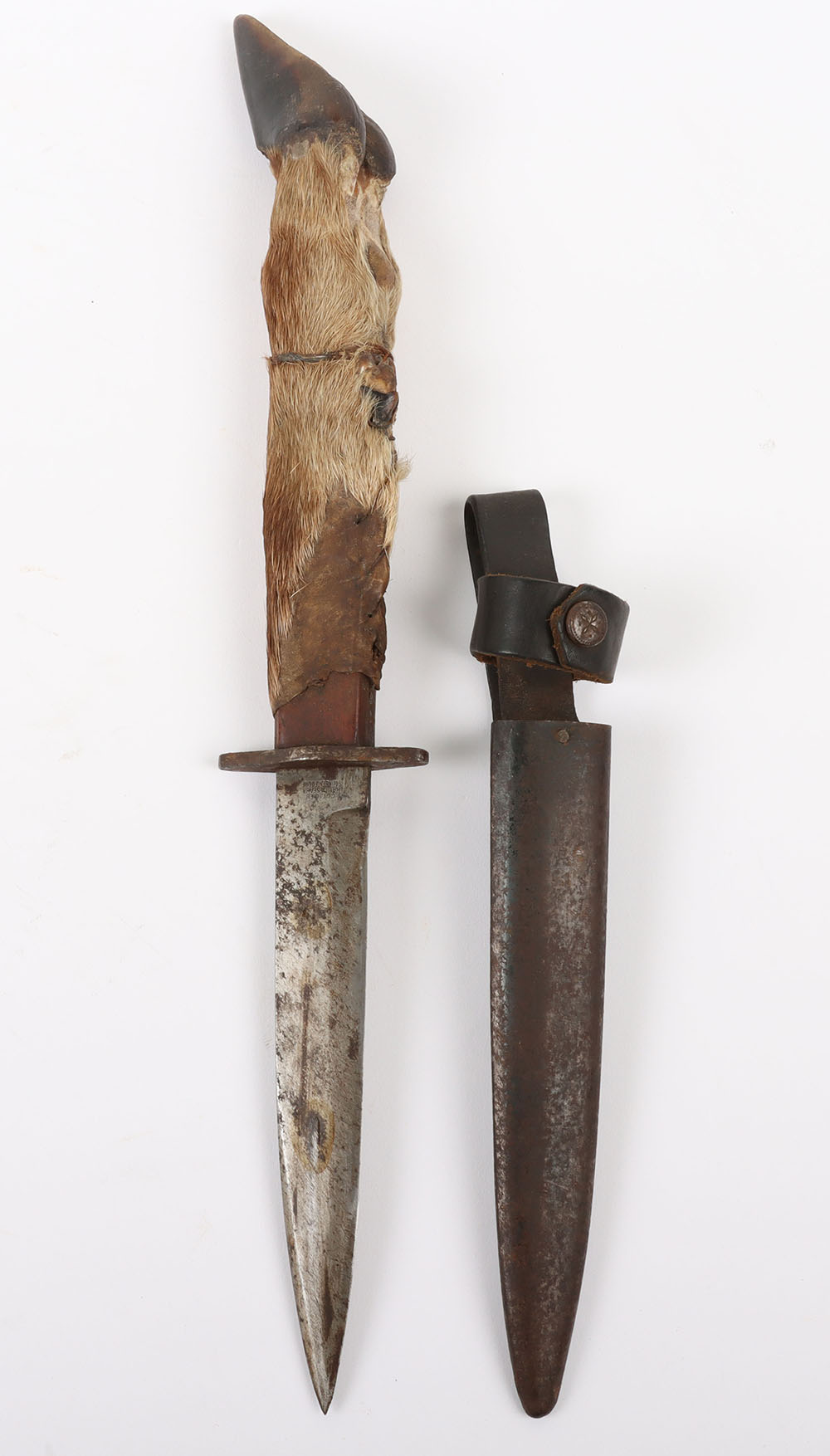 #762 – WW1 German Animal Hoof Handles Trench Knife