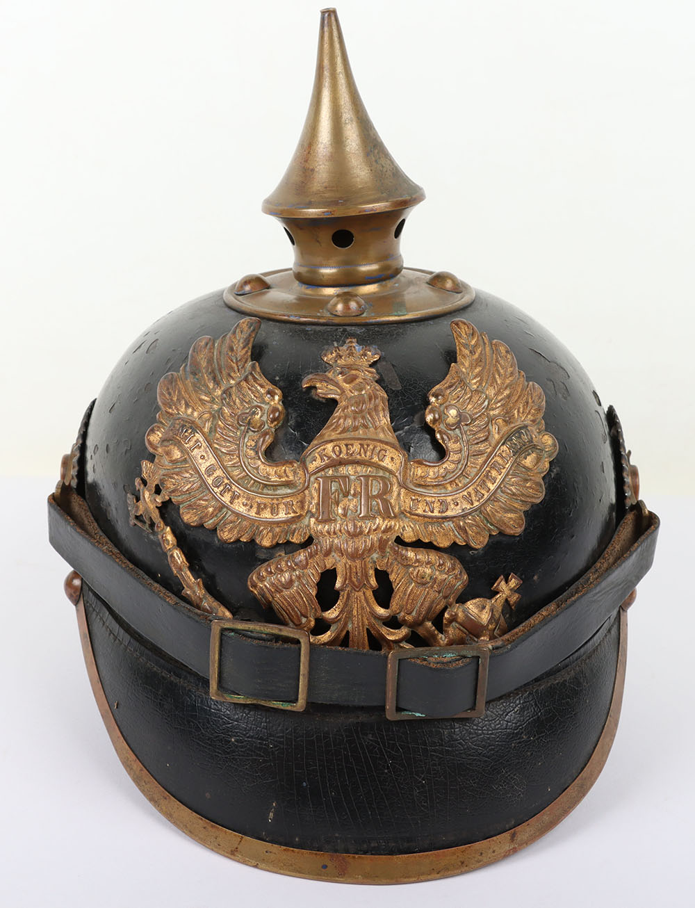 #767 – Imperial German Prussian Other Ranks Infantry Regiment Nr 136 Regimentally Marked Pickelhaube