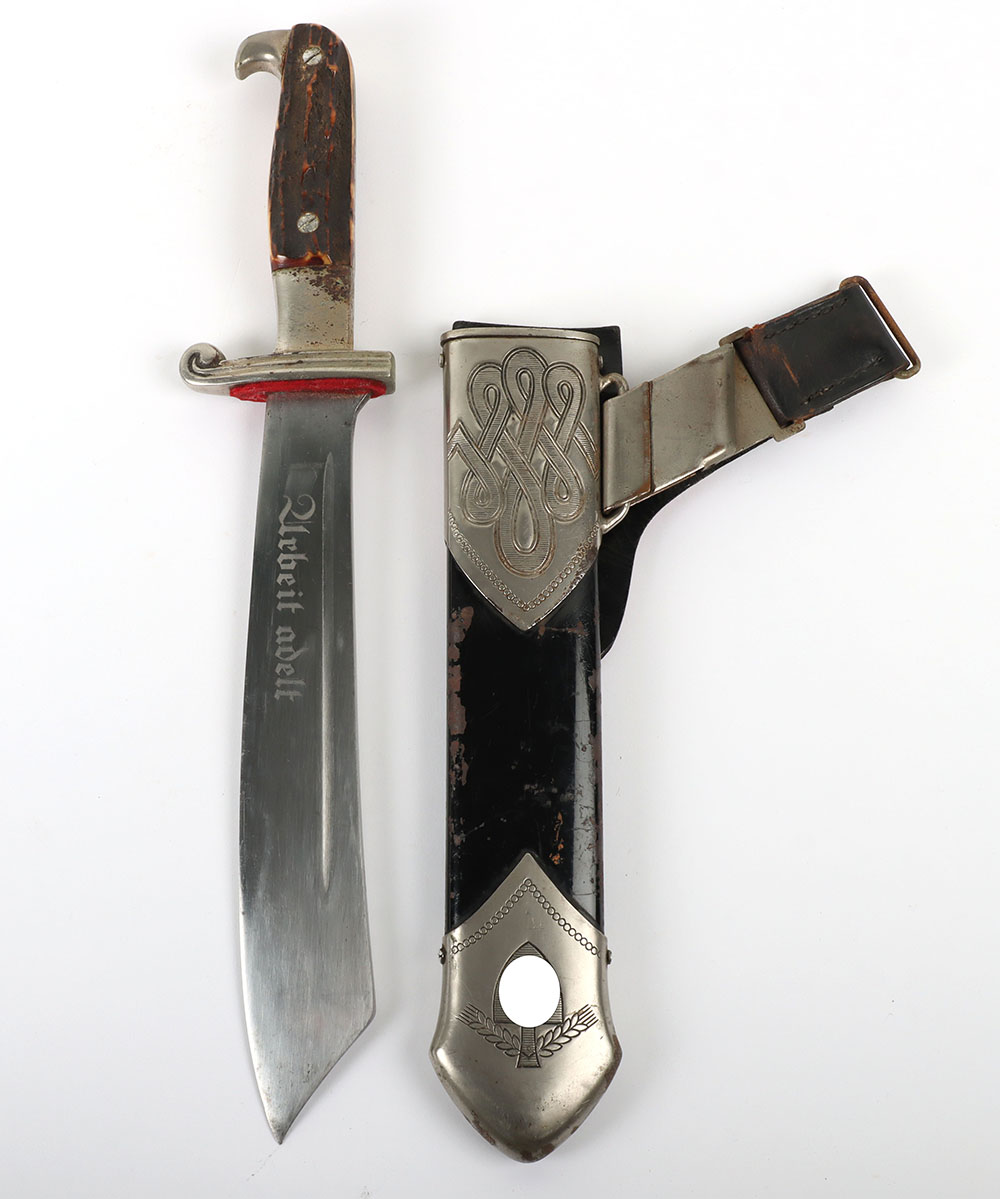 #818 – Third Reich Reichsarbeitsdienst (R.A.D) Enlisted Ranks Hewer / Dagger by Carl Julius Krebs Solingen