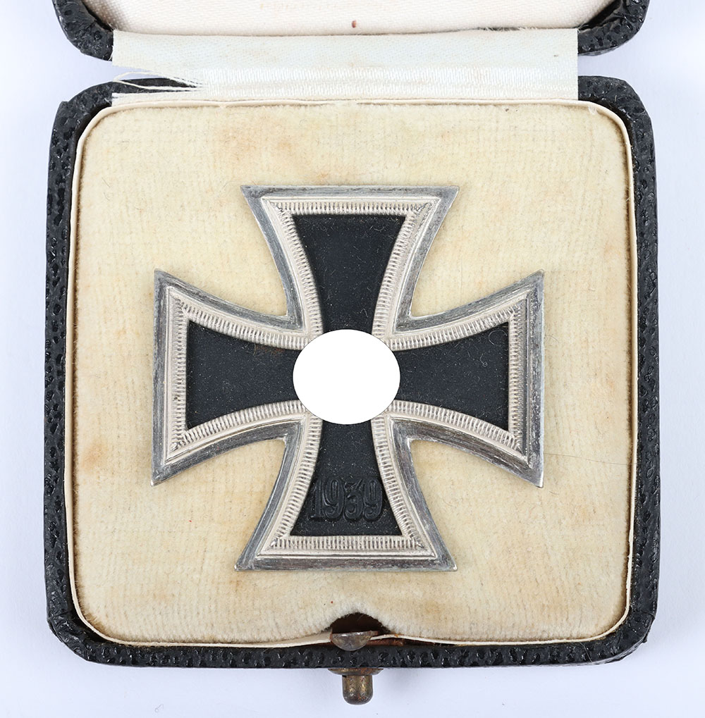 #833 – WW2 German 1939 Iron Cross 1st Class by B H Mayer in Original Case of Issue