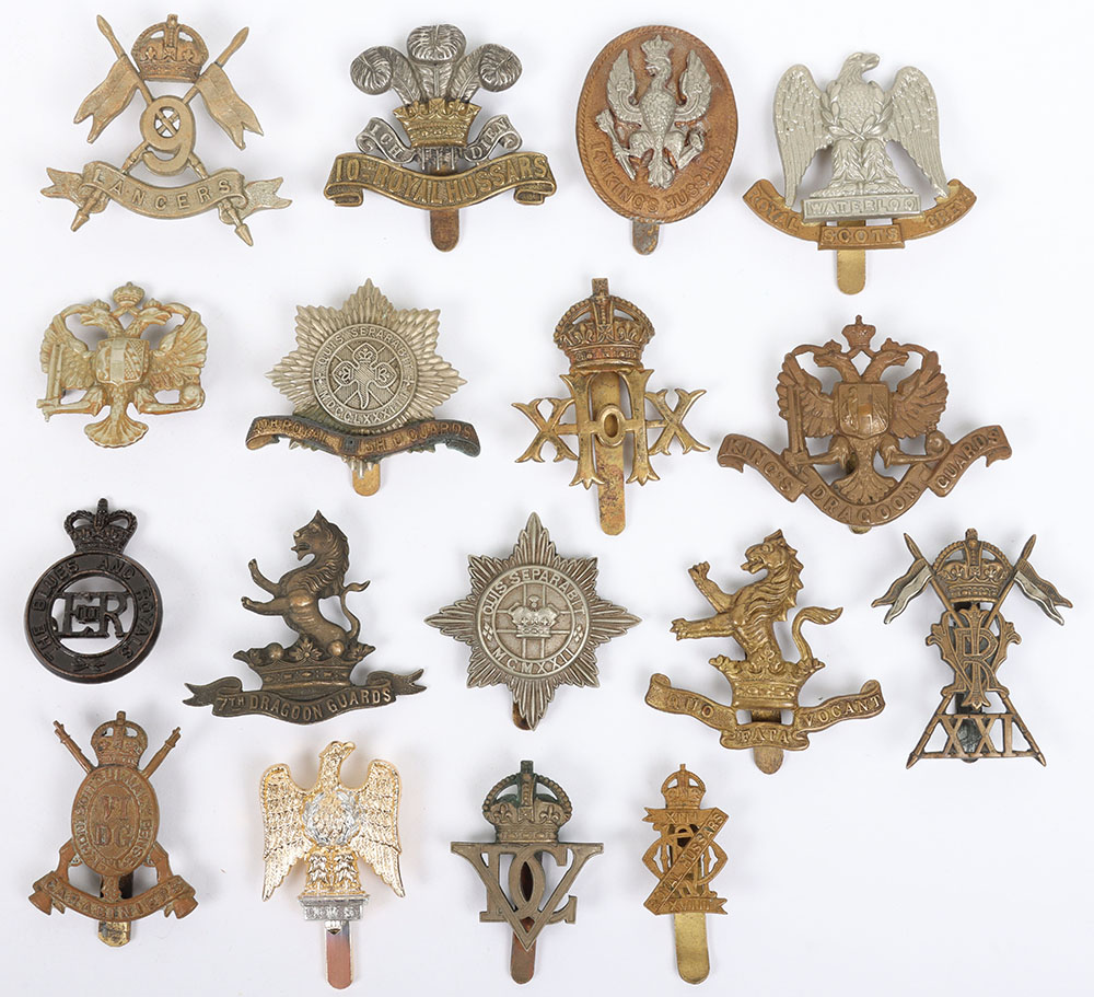 #89 – 17x British Cavalry Regiment Cap Badges