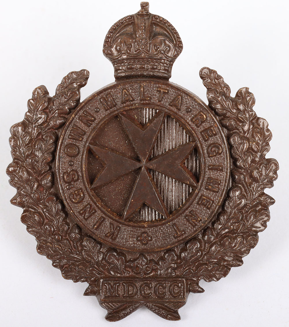 #92 – Royal Malta Regiment Officers Cap Badge