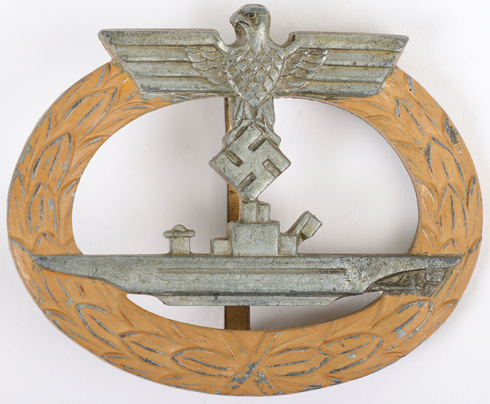 #925 – WW2 German Kriegsmarine U-Boat War Badge by Foerster & Barth (L/21)