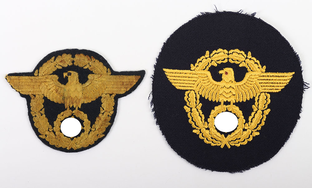 #983 – 2x Variations of Third Reich Wasserschutzpolizei (Water Police) Arm Eagles