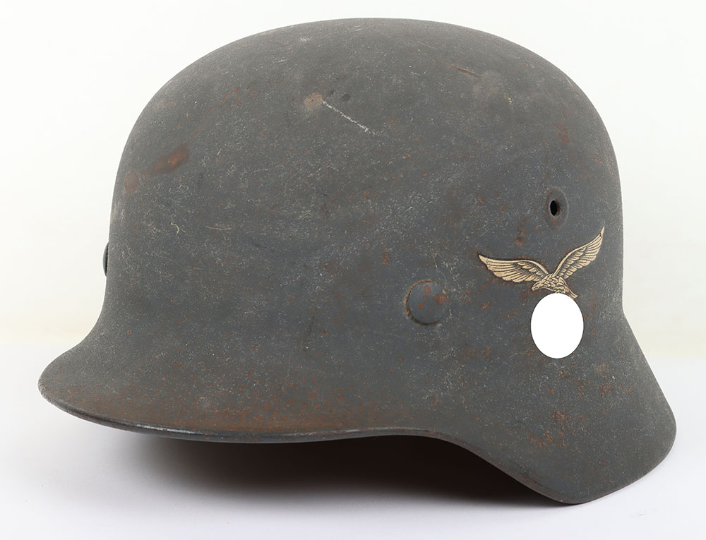 #1052 – WW2 German Luftwaffe M-40 Single Decal Steel Combat Helmet