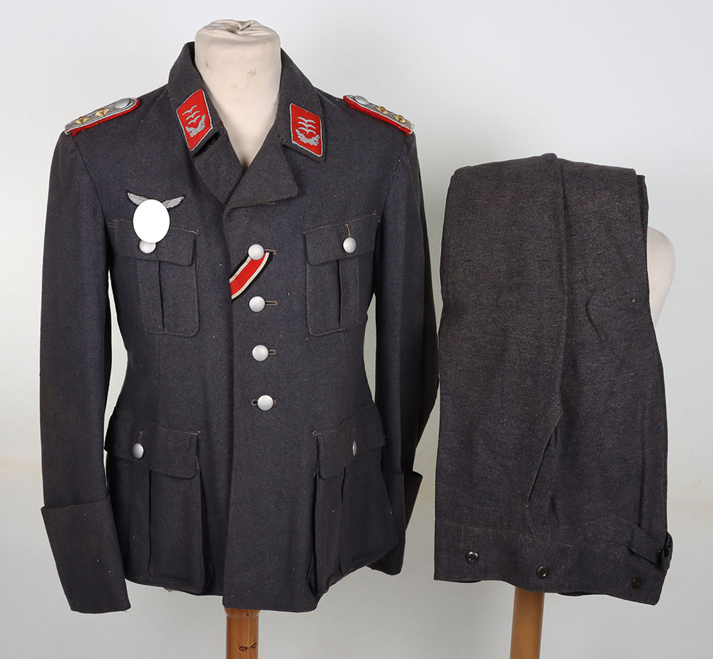 #1058 – WW2 German Luftwaffe Flak Section Officers Uniform