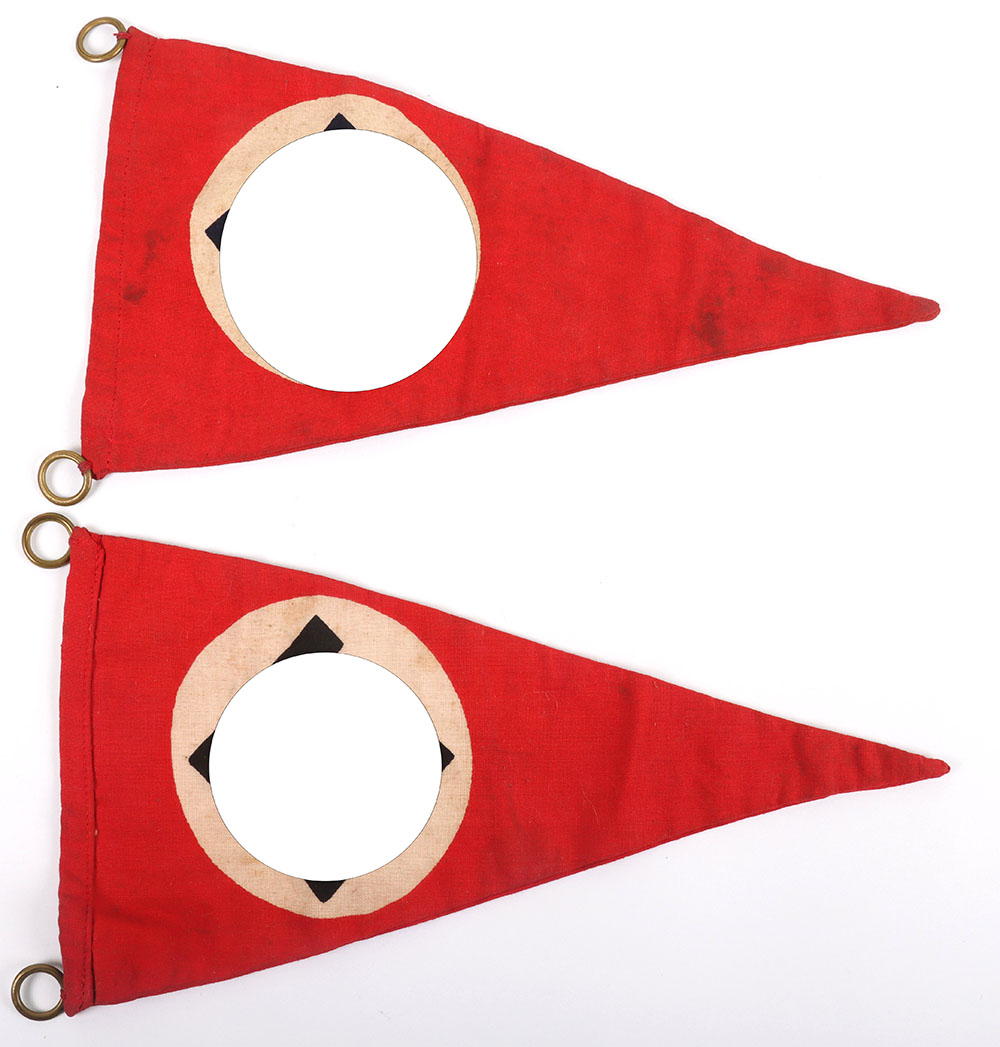 #1080 – 2x Third Reich NSDAP Pennants