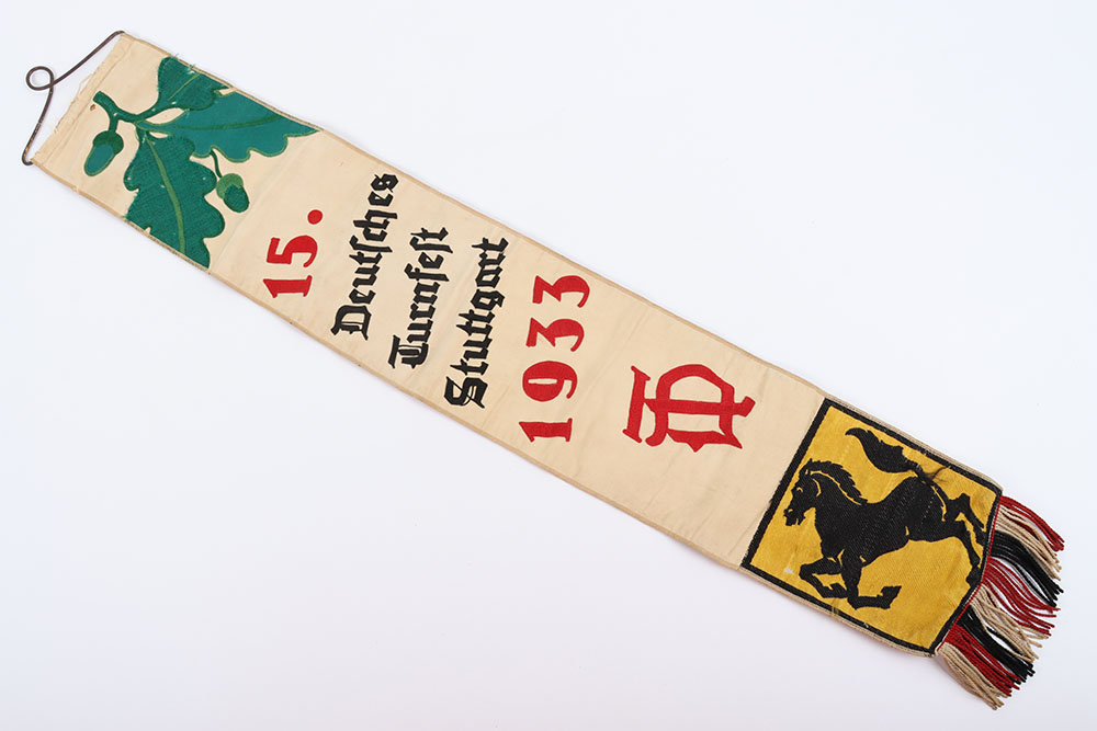 #1083 – Third Reich Deutsches Turnfest Stuttgart (Gymnastics Festival) Table Pennant