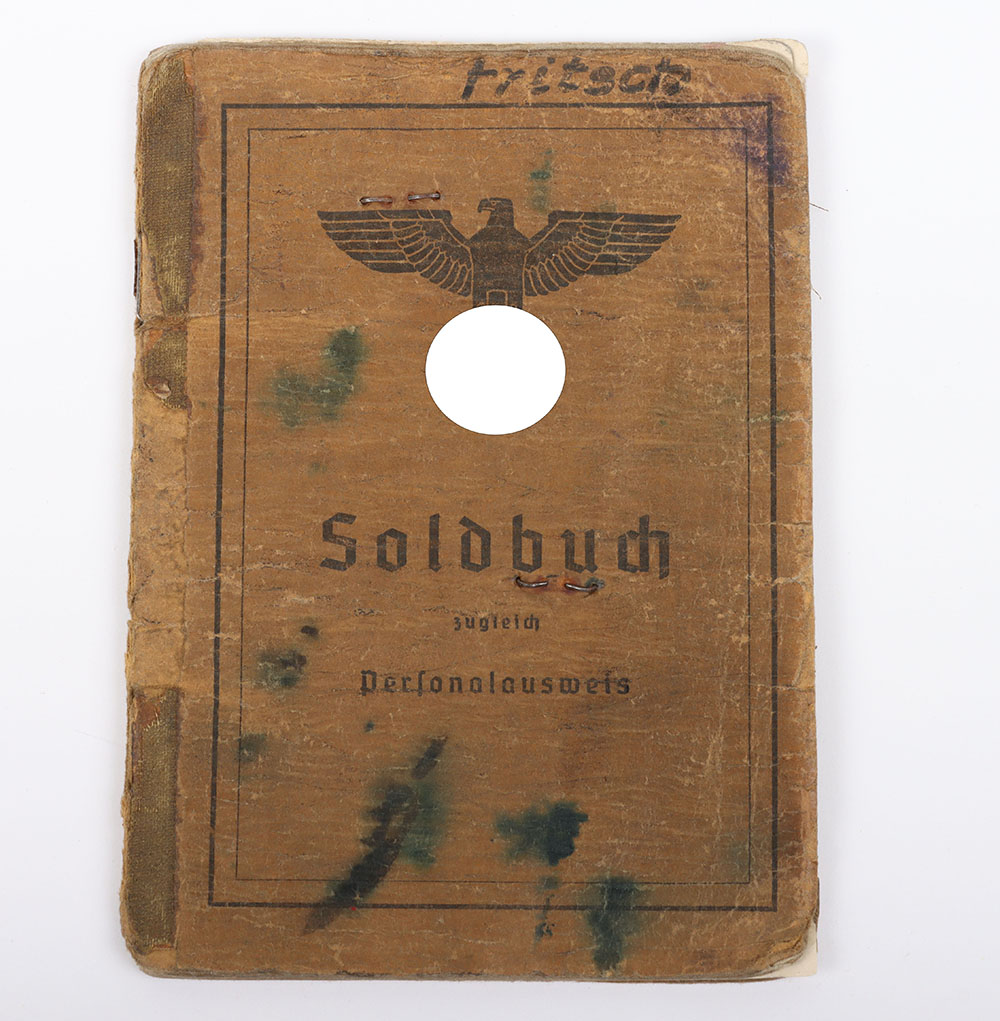 #1097 – WW2 German Army Soldbuch 8th Medical Transport (8.Kranken-Trsp) Abteilung 595