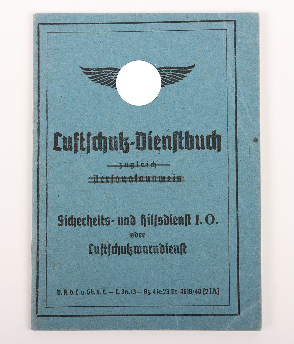 #1121 – WW2 German Luftschutz Dienstbuch