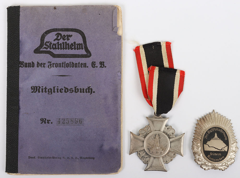 #1124 – Der Stahlhelmbund Membership Book and Medals