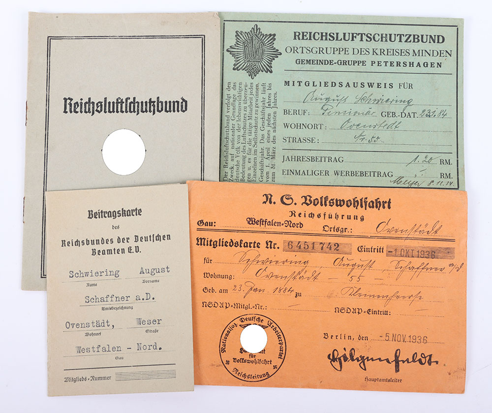 #1133 – Third Reich Reichsluftschutzbund (R.L.B) Document Grouping