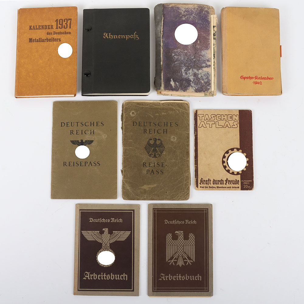 #1162 – 9x Items of Third Reich Paperwork