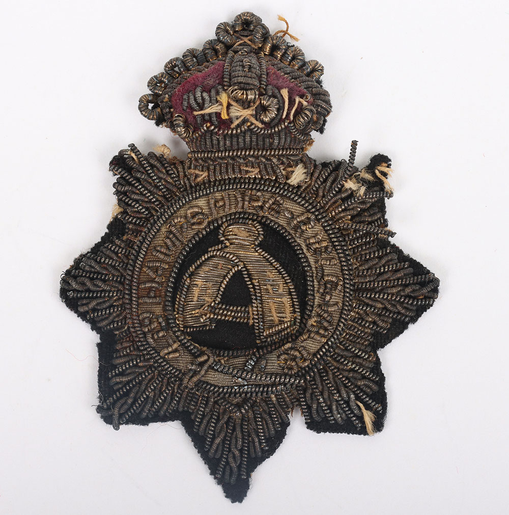 #147 – Scarce Victorian 4th Volunteer Battalion Hampshire Regiment Officers Forage Cap Badge