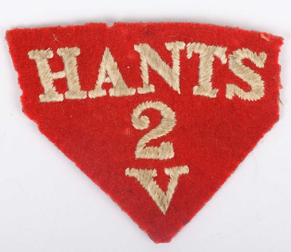 #157 – 2nd Volunteer Battalion Hampshire Regiment Cloth Title