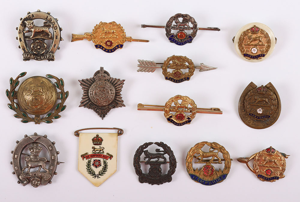 #167 – Selection of Hampshire Regiment Sweetheart Brooches