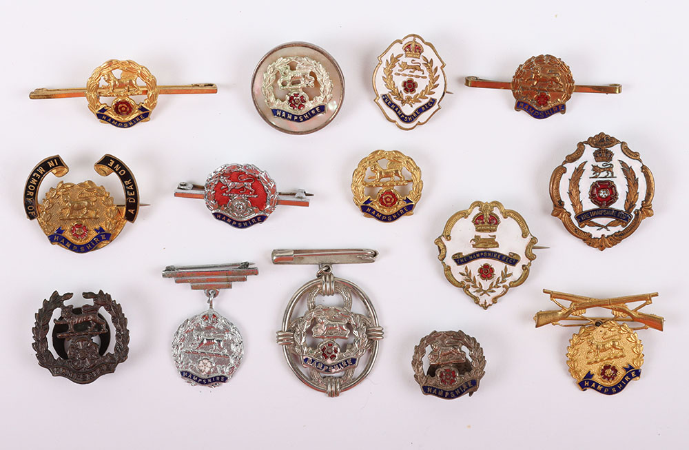 #168 – Selection of Hampshire Regiment Sweetheart Brooches