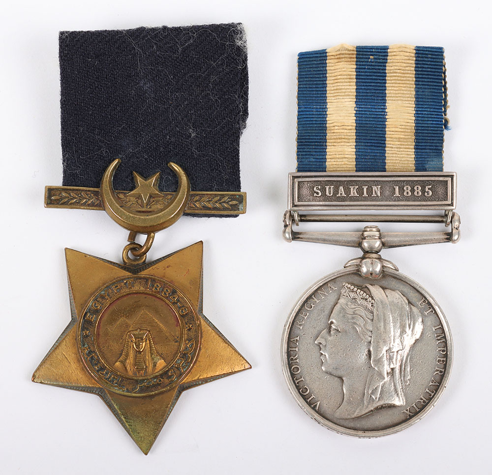 #18 – Pair of Campaign Medals to the Royal Marine Light Infantry for the 1885 Sudan Campaign