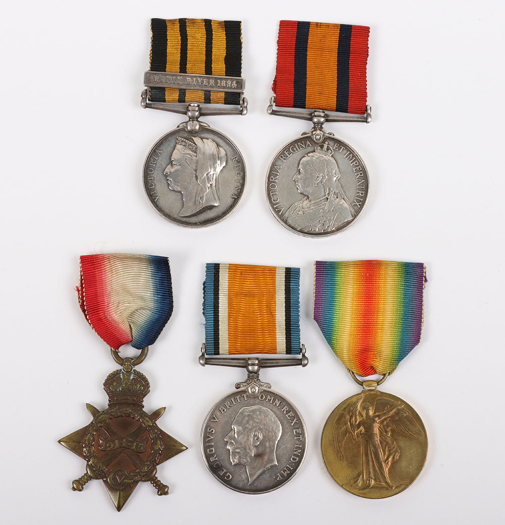 #19 – Royal Navy Campaign Medal Group of Five Covering Service in Two African Campaigns and the Great War