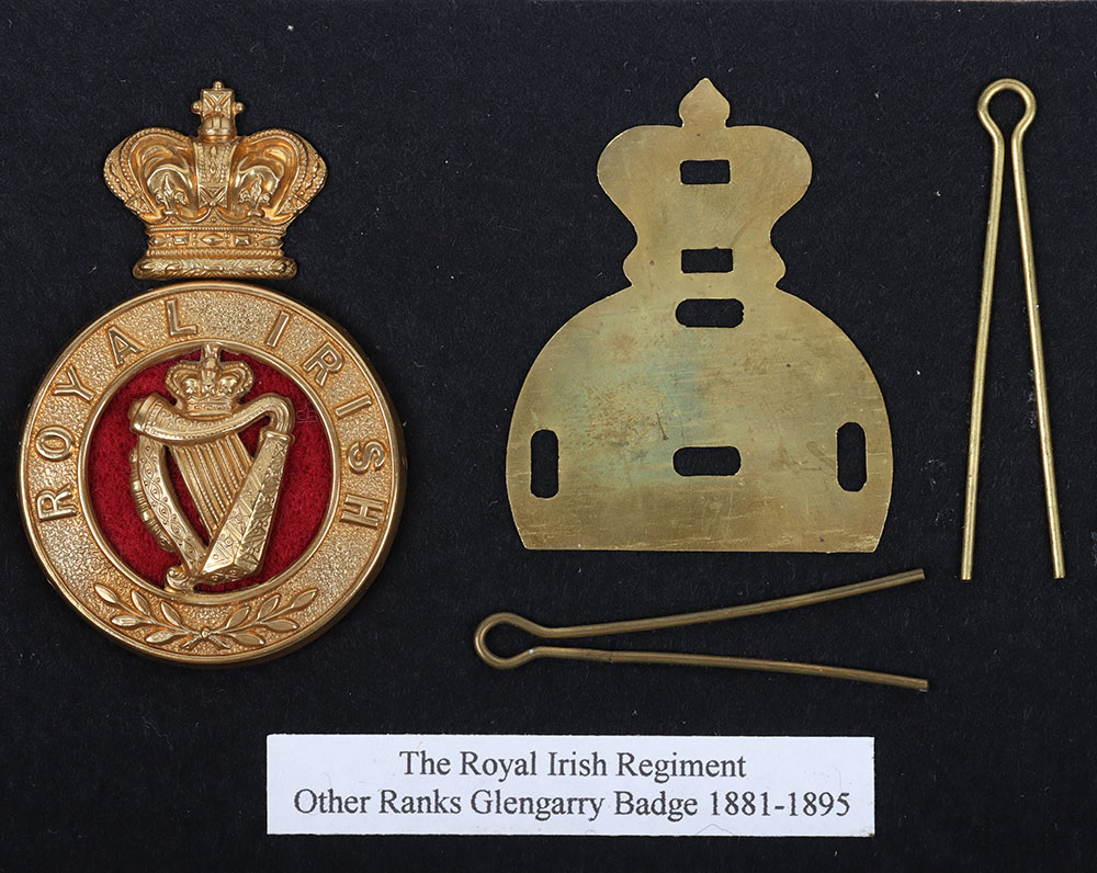 #219 – Victorian Royal Irish Regiment Other Ranks Glengarry Badge