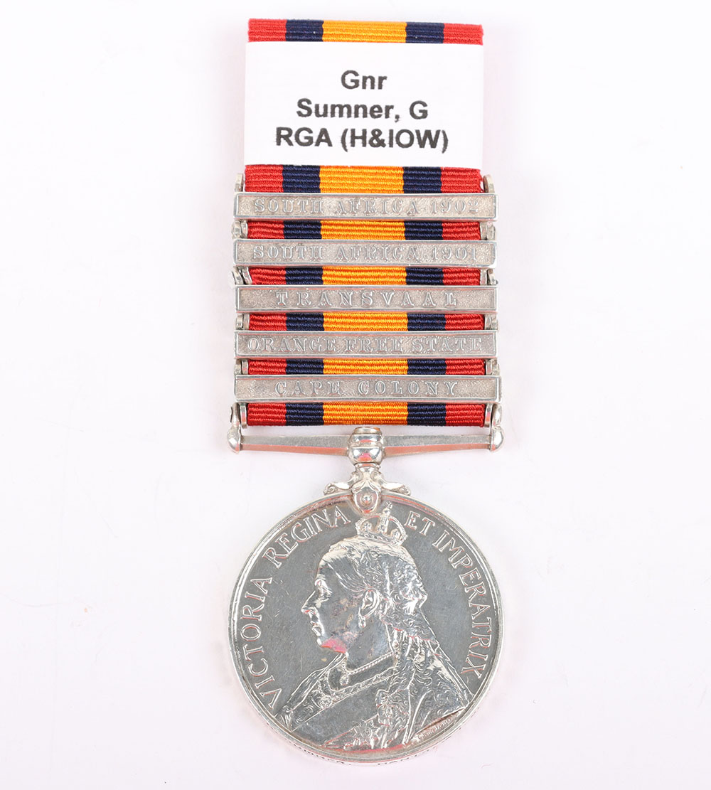 #22 – British Queens South Africa Medal to the Hampshire and Isle of Wight Royal Garrison Artillery