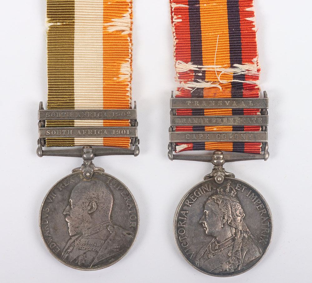 #25 – British Boer War Medal Pair 2nd Battalion East Kent Regiment