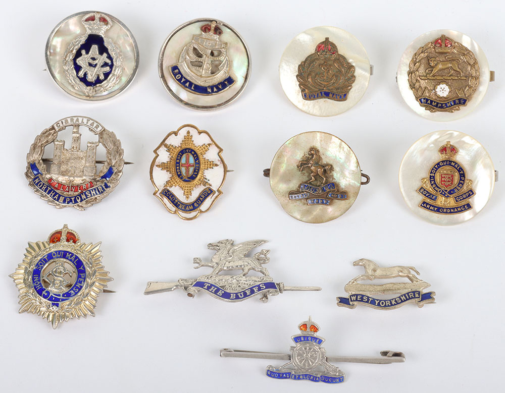 #342 – 12x Regimental Sweetheart Brooches