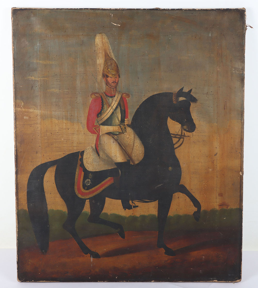 #424 – Oil on Canvas Painting of 2nd Life Guards Officer