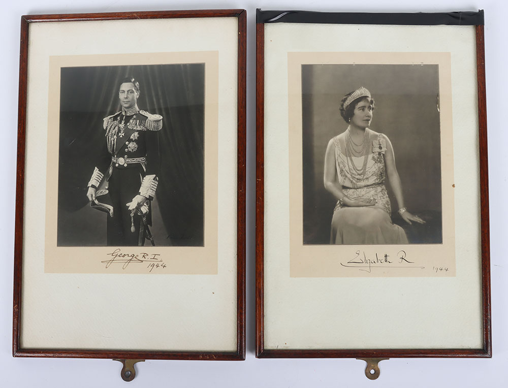 #432 – King George VI and Queen Elizabeth (The Queen Mother) 1944 Signed Official Photographs