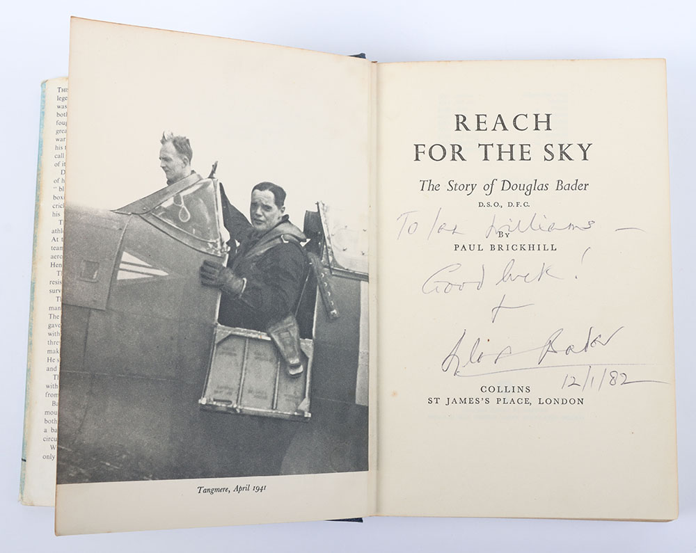 #439 – Wing Commander Sir Douglas Bader Signed Book ‘Reach for the Sky’ by Paul Brickhill