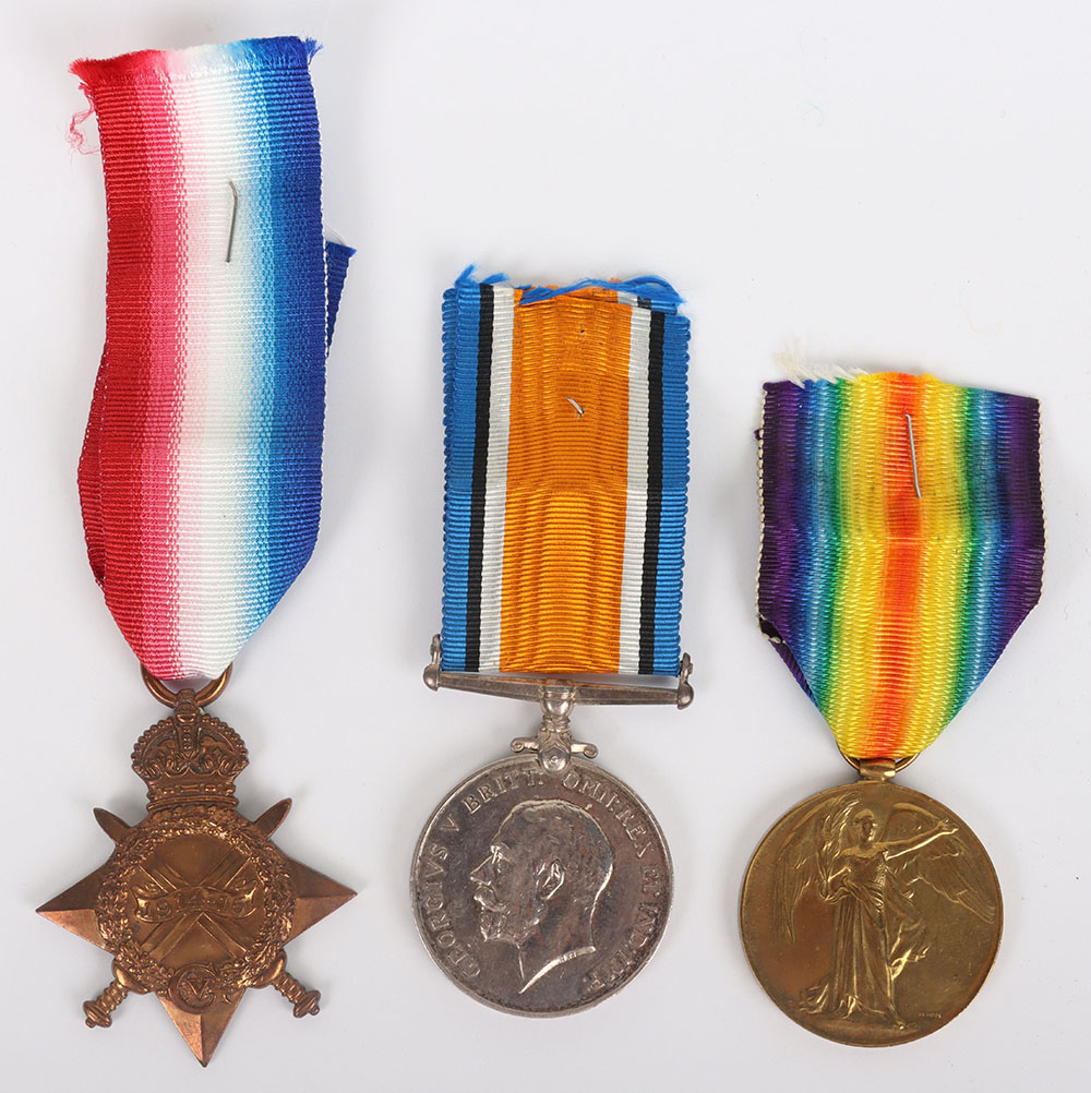 #44 – Great War 1914-15 Star Medal Trio Awarded to a Private in the 8th Battalion Seaforth Highlanders Who Was Discharged Due to Wounds in July 1916