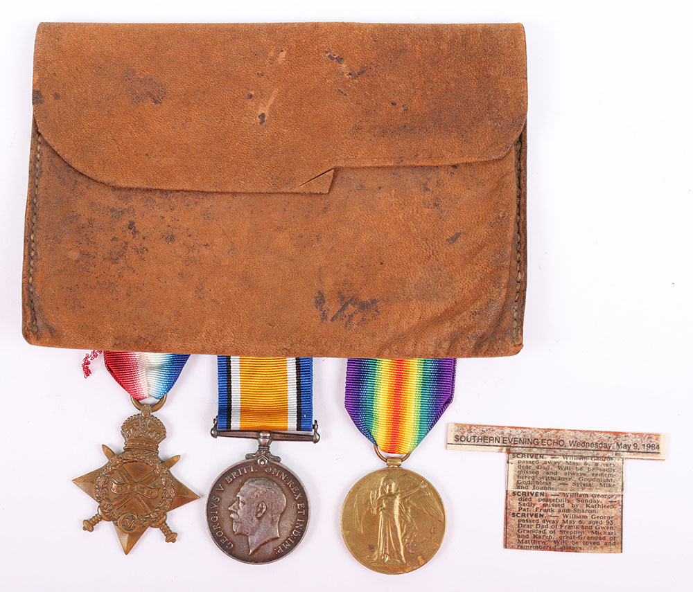 #45 – Great War 1914-15 Star Medal Trio to the Army Cyclist Corps