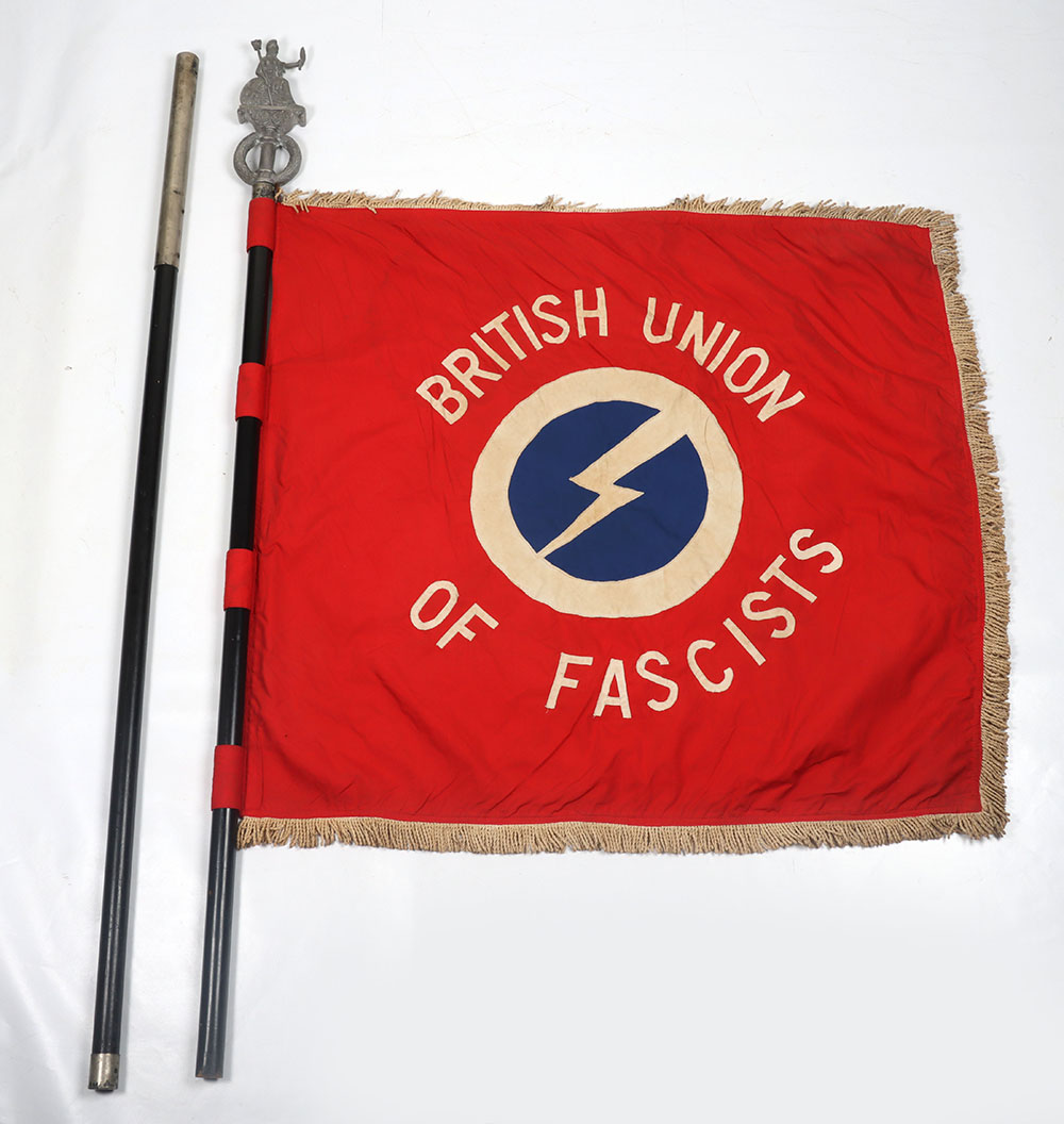 #457 – 1930’s Oswald Mosley British Union of Fascists (B.U.F) Banner / Standard