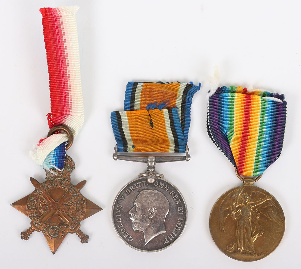 #46 – Great War 1914-15 Star Medal Trio 9th Battalion Royal Highlanders