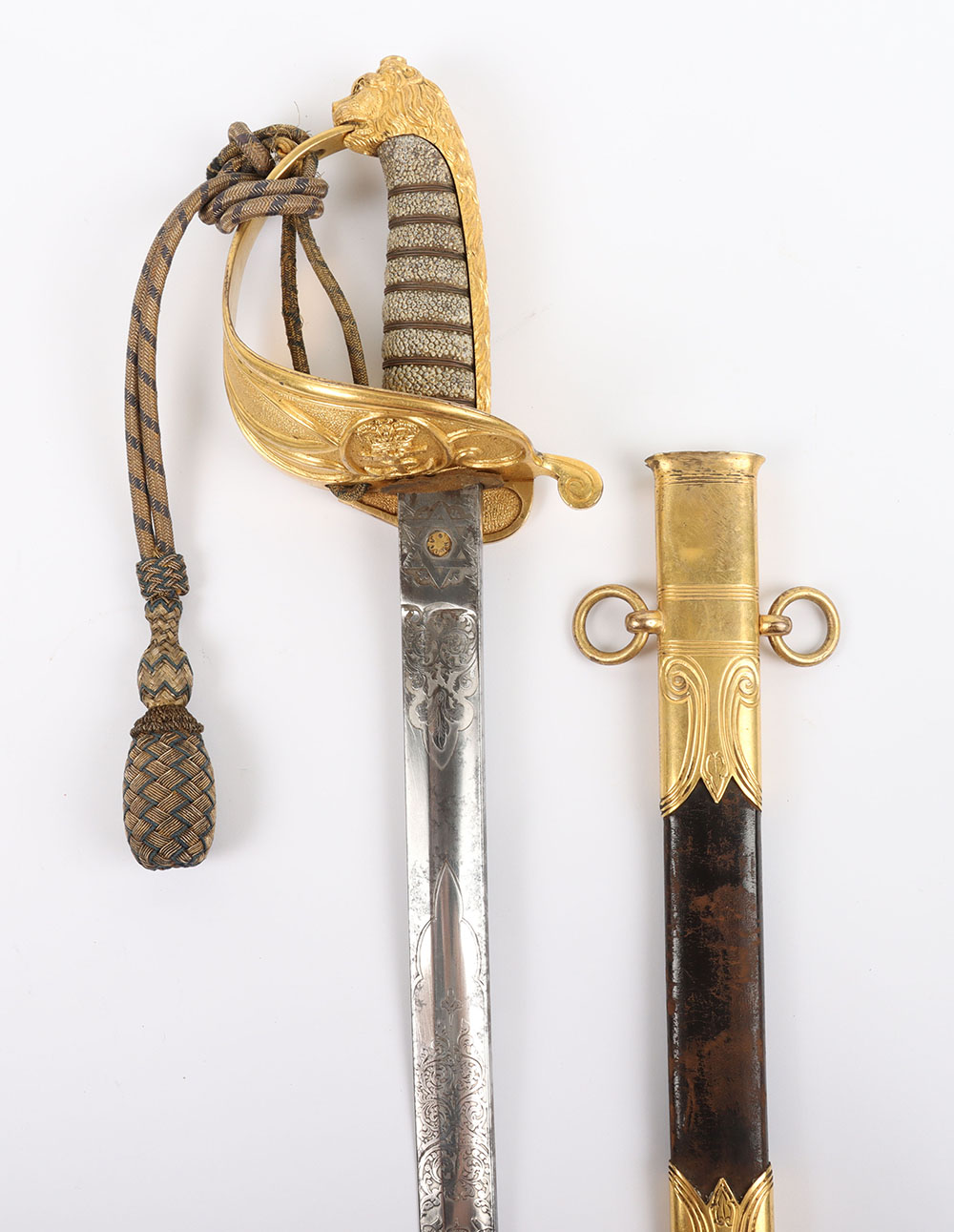 #521 – British Victorian 1846 Pattern Naval Officer’s Sword by Batten & Adams, Devonport c.1850