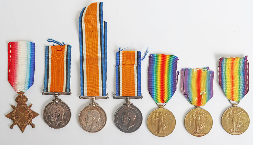 #60 – Collection of Seven Single WW1 British Medals