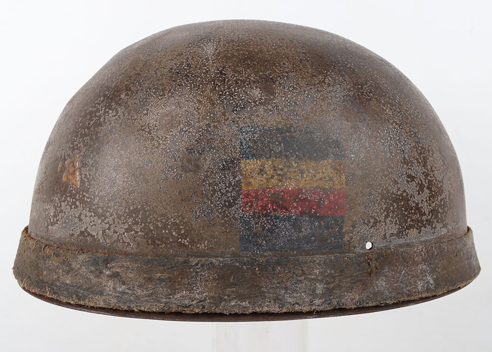 #693 – Rare and Historically Important 2nd Battalion Ox & Bucks Light Infantry Fibre Rim Airborne Forces / Paratroopers Steel Combat Helmet