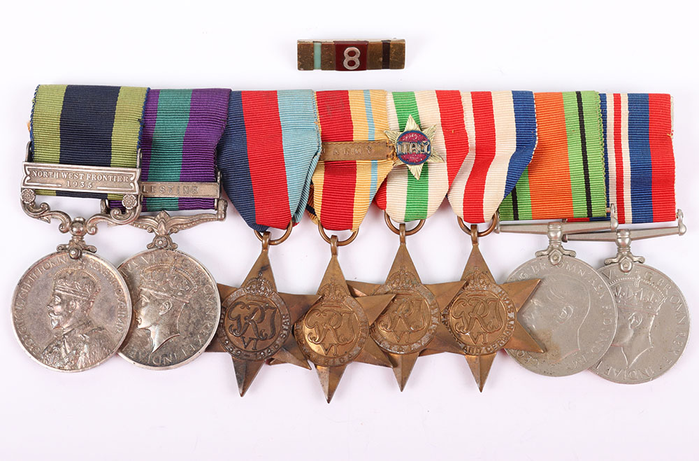 #70 – Campaign Medal Group of 8 to the Hampshire Regiment for the Second World War and Inter War Period