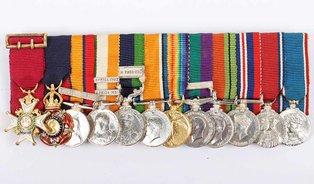 #74 – An Impressive Group of 12 Miniature Medals Covering Over 40 Years of Service to the Armed Forces