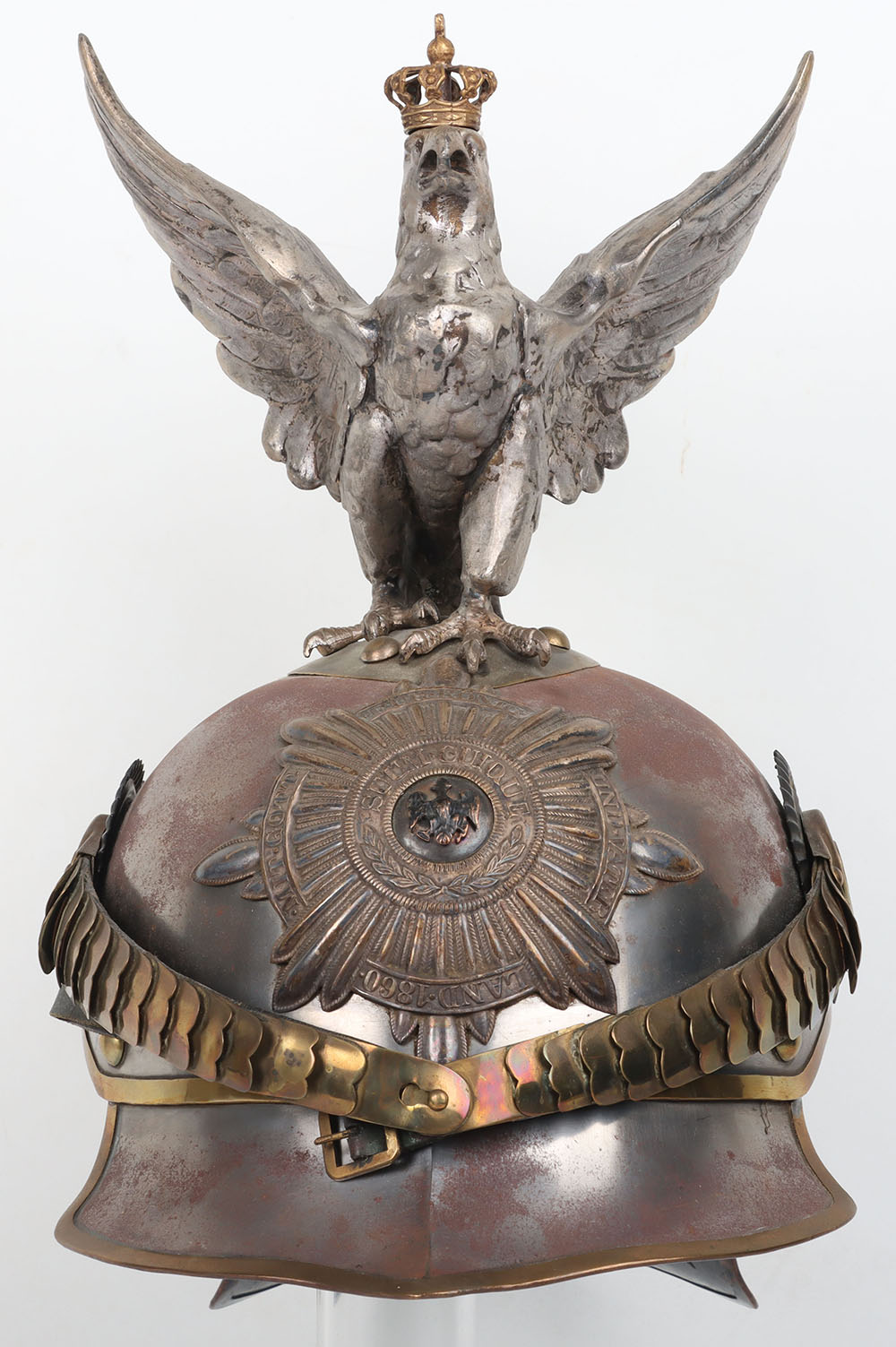 #802 – Rare Imperial German M1889 Parade Helmet of the Prussian Leibgendarmerie, The Personal Bodyguard of the Kaiserin, Wife of the Kaiser Wilhelm II