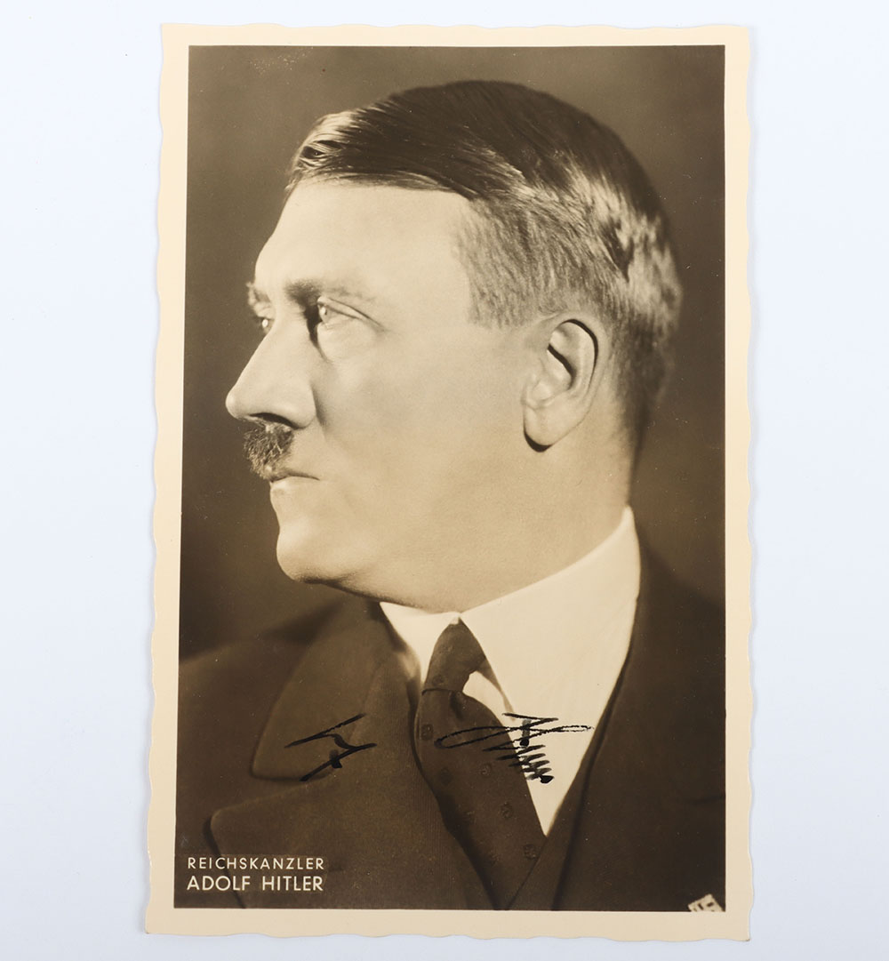 #816 – Third Reich Heinrich Hoffmann Photograph of Adolf Hitler with Ink Signature