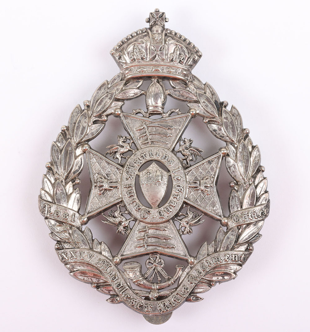 #87 – Victorian Post 1880 24th (Post Office) Middlesex Rifle Volunteers Officers Cross Belt Plate