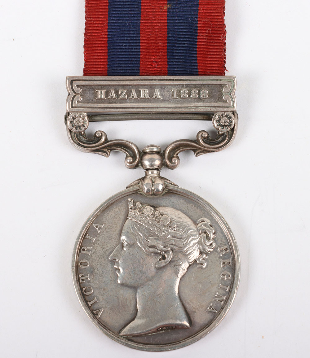 #9 – An Interesting Hazara Campaign India General Service Medal to a Soldier in the Northumberland Fusiliers Who Was Reduced in Rank Twice