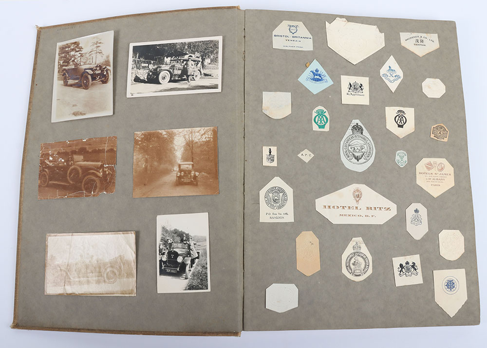 #103 – Unusual Photograph Album Early 20th Century with Collection of International Envelope Seals and Addresses