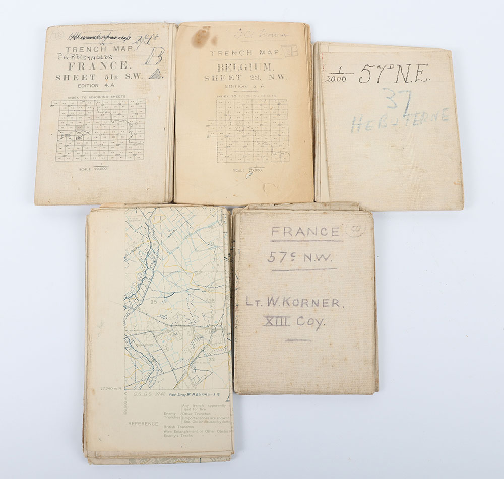 #106 – 5x WW1 British Trench Maps