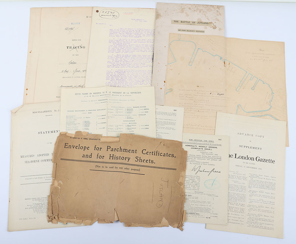 #109 – Grouping of Documents Belonging to a Royal Navy Rear Admiral of Jutland Interest