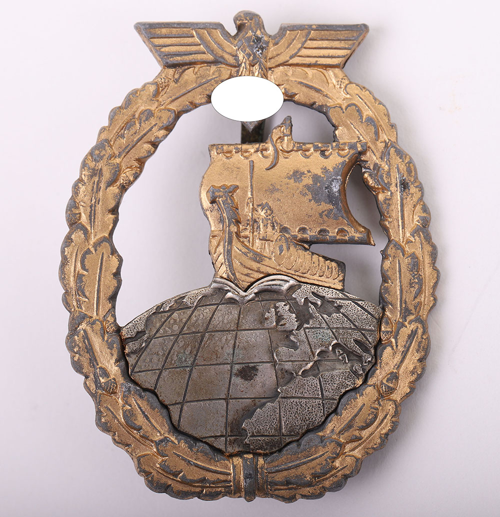 #109 – GERMAN WWII KRIEGSMARINE AUXILLARY CRUISERS BADGE